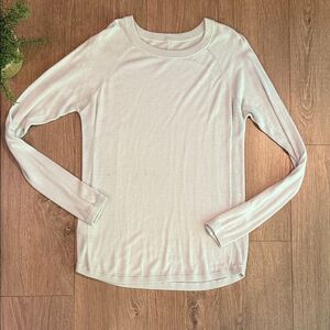 LULULEMON LIGHT BLUE SUPER SOFT CASHMERE BLEND SWEATER SIZE SMALL